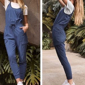 Athleta Unbound Jumpsuit In Iron Blue